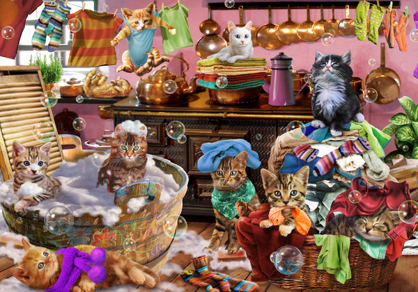 VC1094 | Kittens in the Kitchen Jigsaw Puzzle - 100 PC