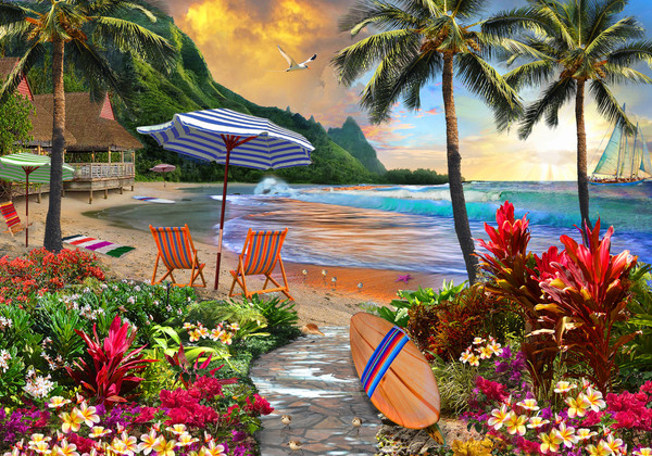 VC1134 | Hawaiian Life Jigsaw Puzzle - 550 PC