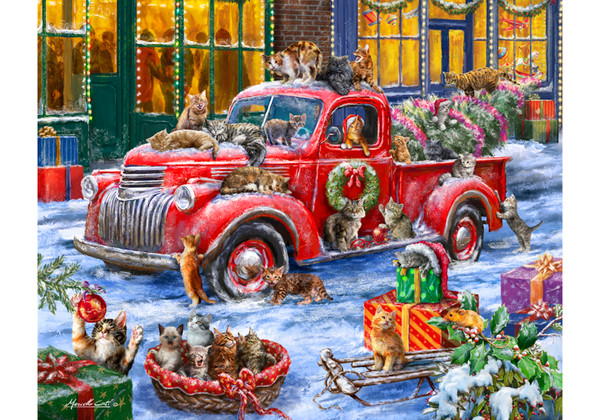 VC1202 | It's a Cats' Christmas Jigsaw Puzzle - 1000 PC