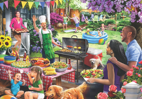 VC1208 | Backyard BBQ Jigsaw Puzzle - 550 PC