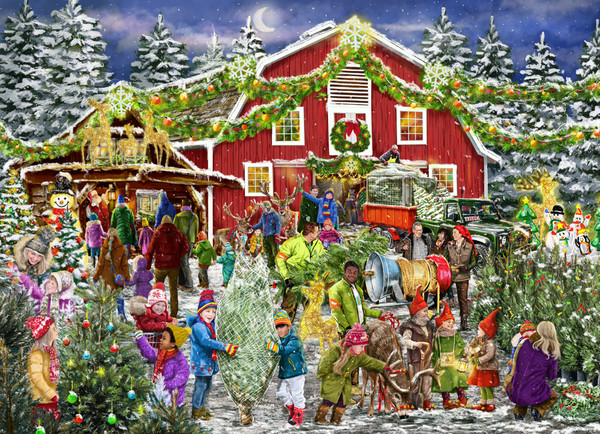 VC1257 | Christmas Barn Jigsaw Puzzle - 550 PC