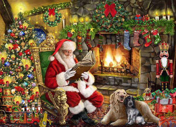 VC1258 | Fireside Santa Jigsaw Puzzle - 1000 PC