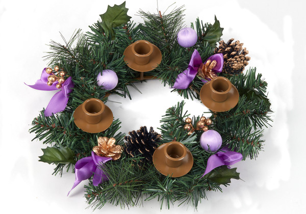 VC903-CASE | Case of 12 Purple Ribbon Advent Wreath