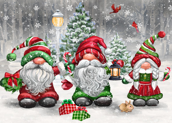 BNT003 | Box Christmas Gnomes Christmas Cards