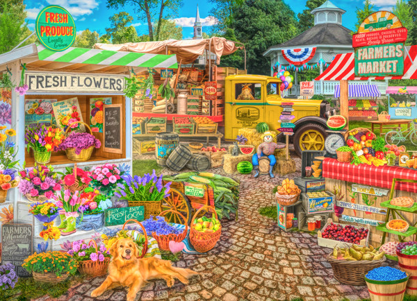 VC1291 | The Farmers Market Jigsaw Puzzle - 550 PC
