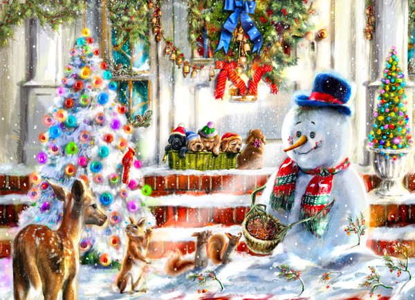 VC1293 | Snowman & Friends Jigsaw Puzzle - 1000 PC