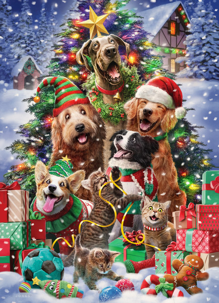 VC1303 | Christmas Pets Jigsaw Puzzle - 550 PC