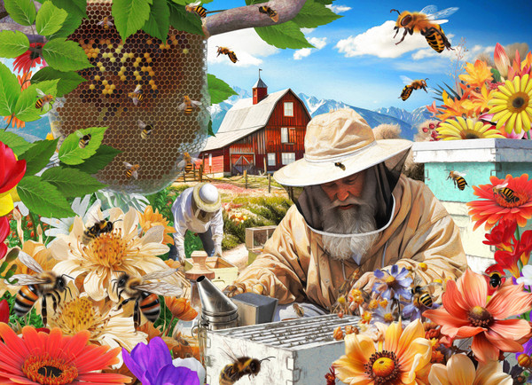 VC1315 | Beekeeper Farm Jigsaw Puzzle - 1000 PC