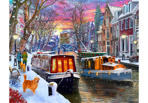 VC1321 | Winter Canal Jigsaw Puzzle - 1000 PC