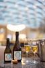 Copenhagen Sparkling Tea BLÅ open bottle with champagne cork — 0.0% organic sparkling tea, Denmark