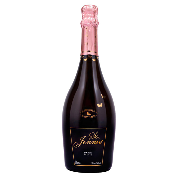 So Jennie Paris Rosé bottle — 0.0% non-alcoholic French sparkling rosé, 750ml bottle, by Zepeim USA