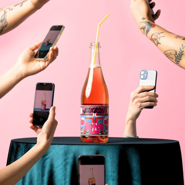 BonBon Sparkling Rose Non-Alcoholic Wine Social Media Image