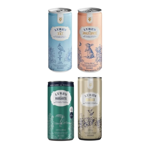 Lyre's RTD Sampler (Margarita, Classico, Amalfi Spritz, and Gin & Tonic) (Mixed Case of 24 Cans)