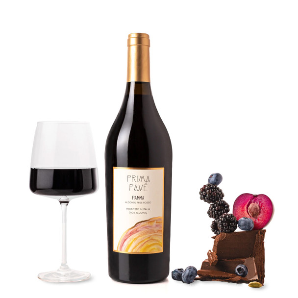 Prima Pavé Fiamma Non-Alcoholic Italian Red Wine from Puglia