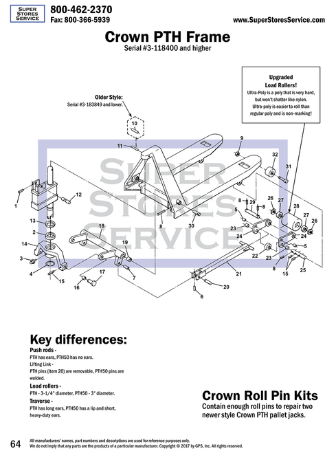 Crown PTH Frame Line Drawing