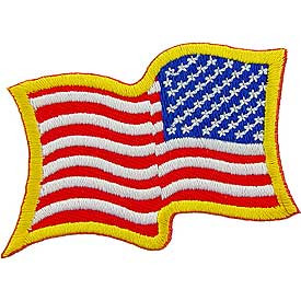 wavy american flag stencil
