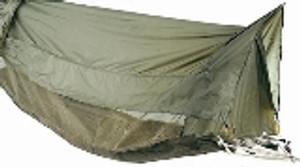 Keep dry and comfortable when sleeping in the outdoors with the GI Style Jungle Hammock. It is rugged, durable and will protect you from insect bites.
Features of the Jungle Hammock:
•78" x 30" x 20" Elevated Shleter
•Mesh Netting w/ Tafetta Nylon (Mosquito Netting)
•Coated Roof and Heavy Cotton Canvas Floor
•Attached Ropes and Clews Keep dry and comfortable when sleeping in the outdoors with the GI Style Jungle Hammock. It is rugged, durable and will protect you from insect bites.
Features of the Jungle Hammock:
•78" x 30" x 20" Elevated Shleter
•Mesh Netting w/ Tafetta Nylon (Mosquito Netting)
•Coated Roof and Heavy Cotton Canvas Floor
•Attached Ropes and Clews