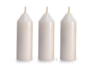 1 3/16" x 4 " candle
Extra long burning
Great night light, use as an emergency candle
Will fit many candle lanterns
Available in packages of 3
Made in the USA