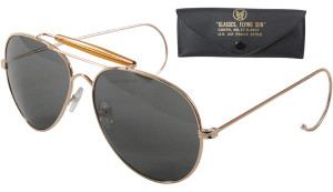 Aviator Air Force Style Sunglasses UV acrylic lens with a true military style. 