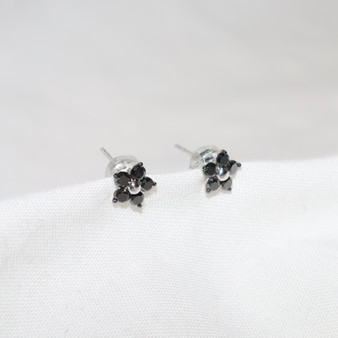 Bulak 18k White Gold with 1.0ct Black Diamond Earrings