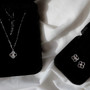 Luna 18k Gold Necklace and Earring Set