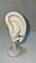 Hana 18k White Gold Heart Earrings