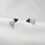 Hana 18k White Gold with 0.5ct Diamond Heart Earrings