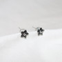 Bulak 18k White Gold with 1.0ct Black Diamond Earrings