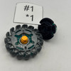 TAKARA TOMY Poison Aries Hybrid Wheel Custom Set Stamina & Defense Type Beyblade Metal Fight / Metal Fusion BB-57 [USED]