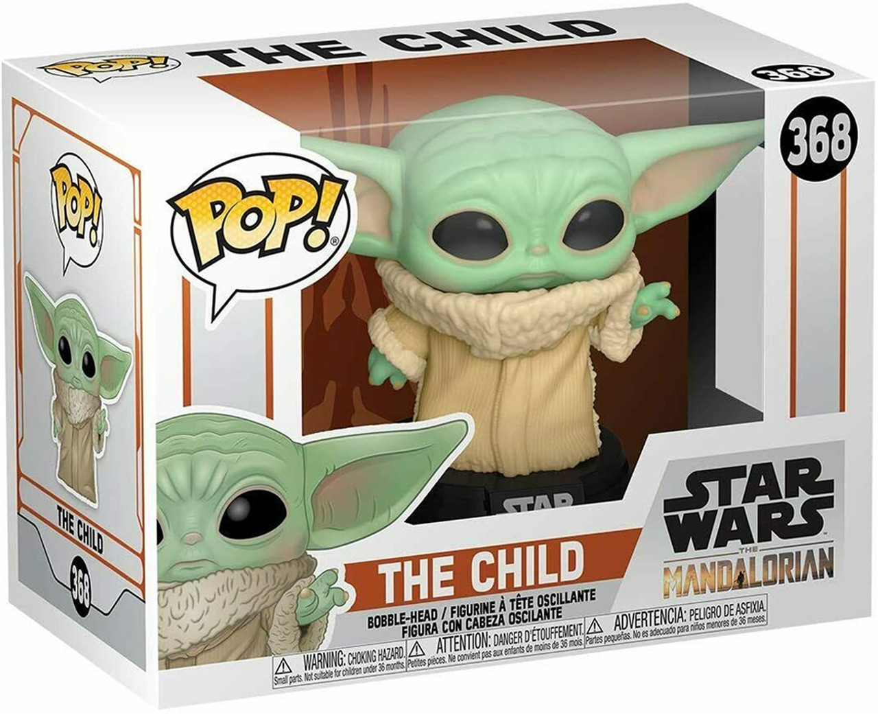 Funko Pop! The Child, BABY YODA, Grogu, Star Wars The Mandalorian Series  #368