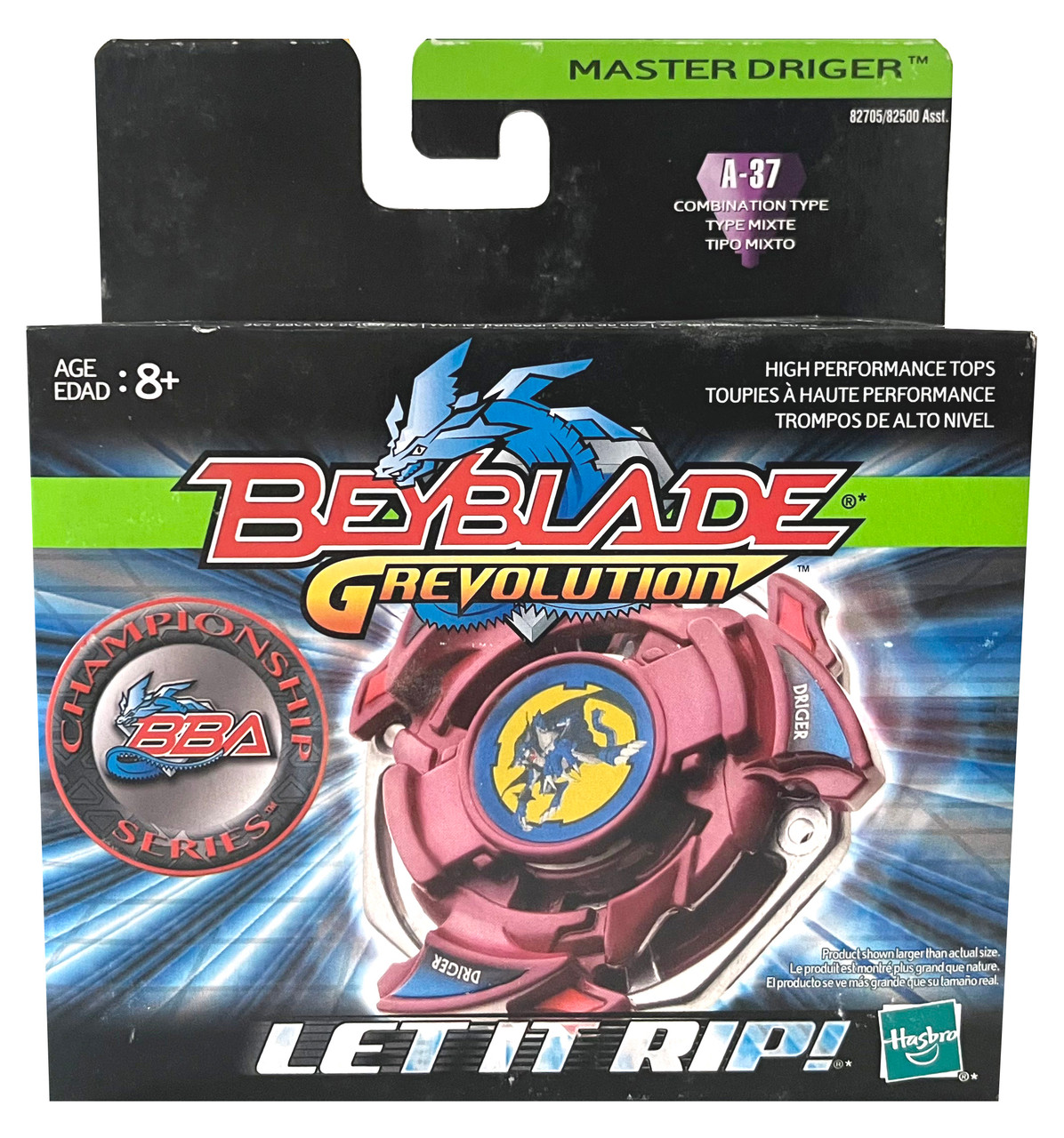 HASBRO Master Driger Original Series Spin Gear Beyblade, BBA Champion Ship  Series Recolor, A-37