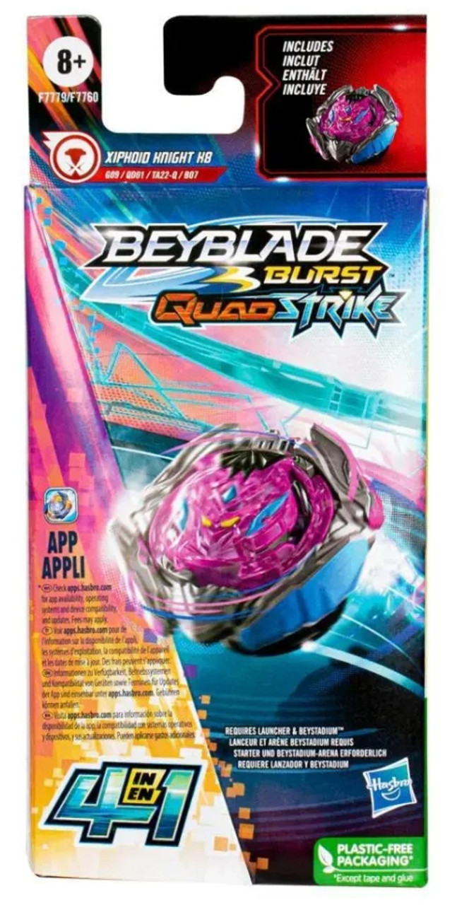 HASBRO Xiphoid Knight K8 Burst DB QuadStrike Beyblade F7779