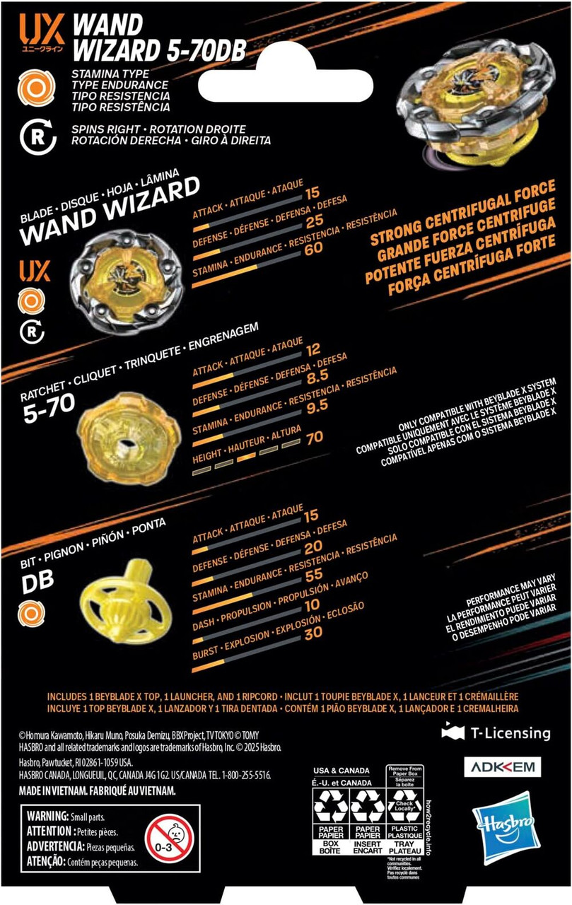 HASBRO Wand Wizard Rod 5-70DB Beyblade X Starter UX-03 - BeysAndBricks