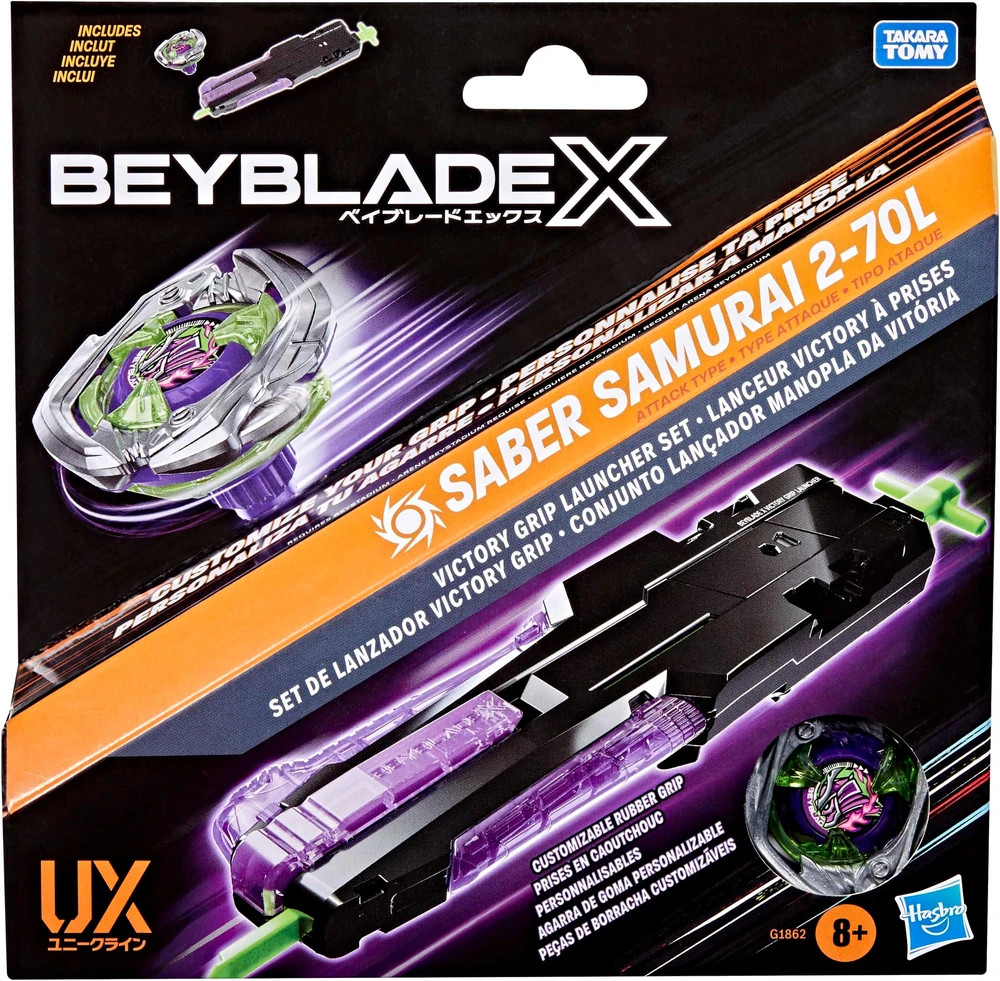 HASBRO Saber Samurai 2-70L Beyblade X Starter UX-09 [Victory Grip