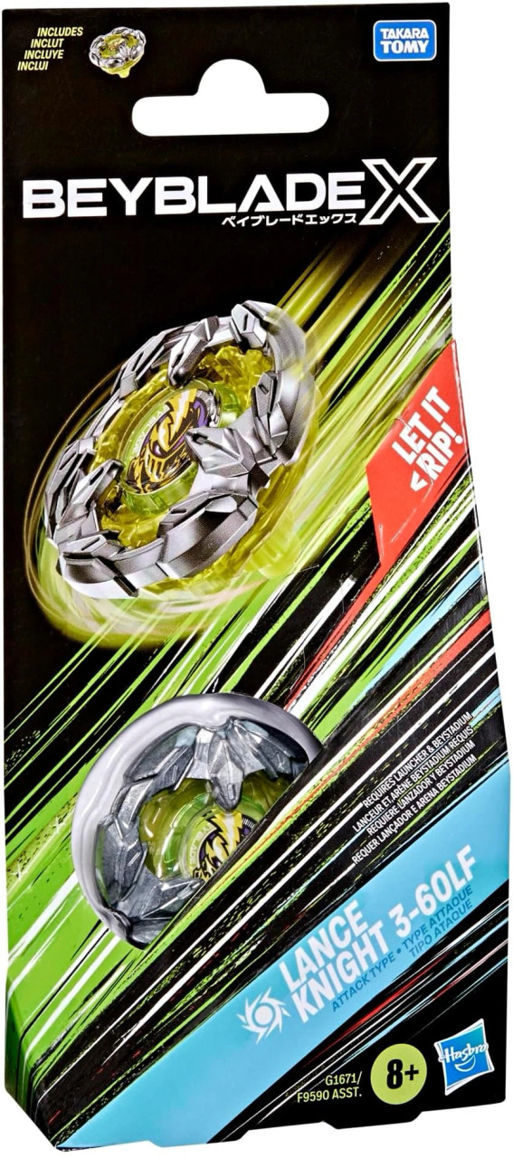 HASBRO Knight Lance 3-60LF Beyblade X Booster G1671 - BeysAndBricks