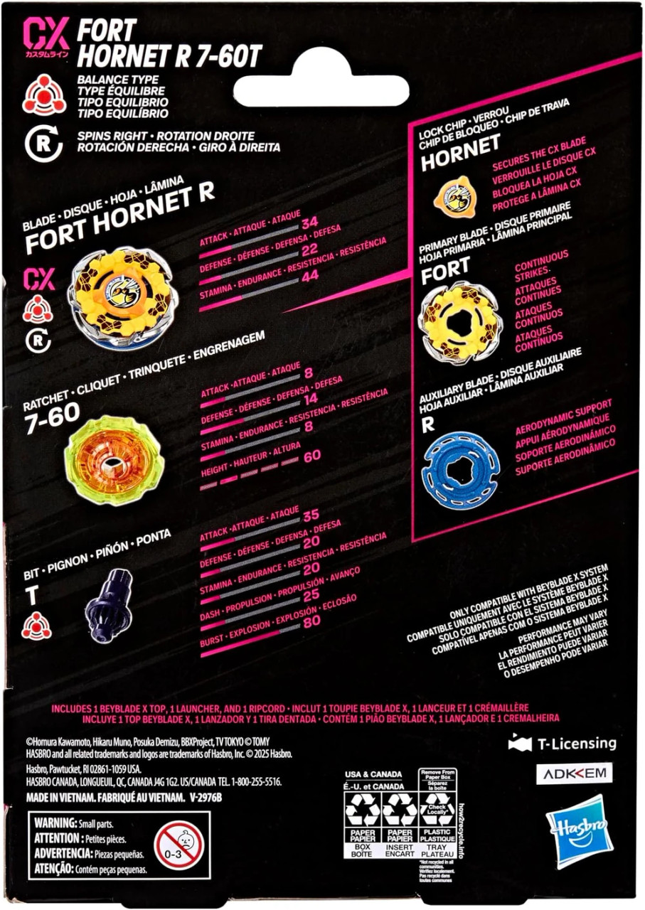 HASBRO Beyblade X Starter Fort Hornet R 7-60T G1682 - BeysAndBricks