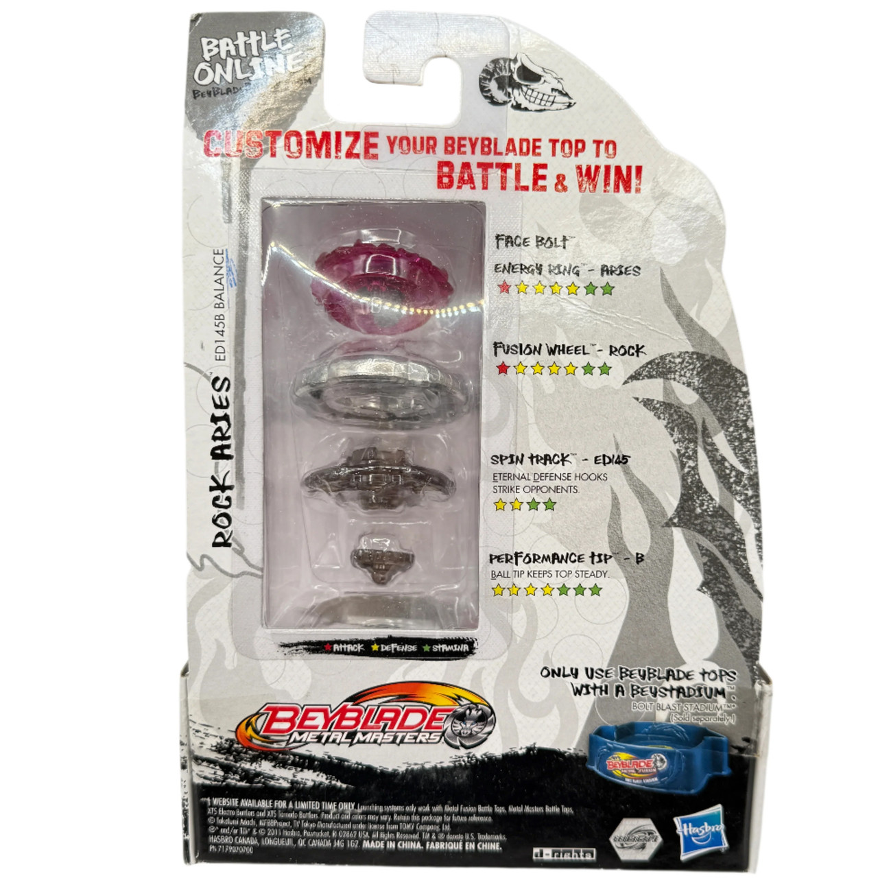HASBRO Rock Aries ED145B Metal Masters Beyblade BB-45 - BeysAndBricks