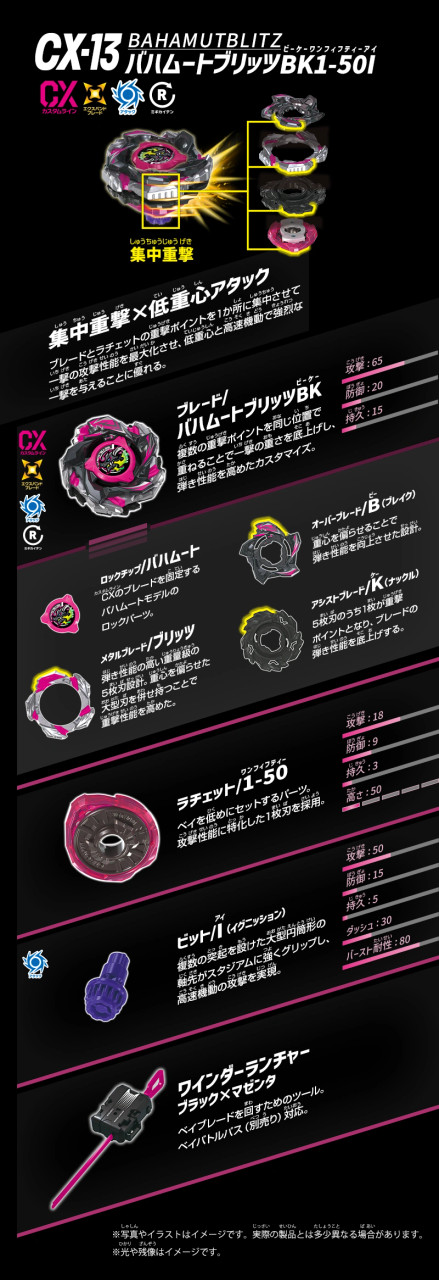 TAKARA TOMY Beyblade X Starter Bahamut Blitz BK1-50I CX-13
