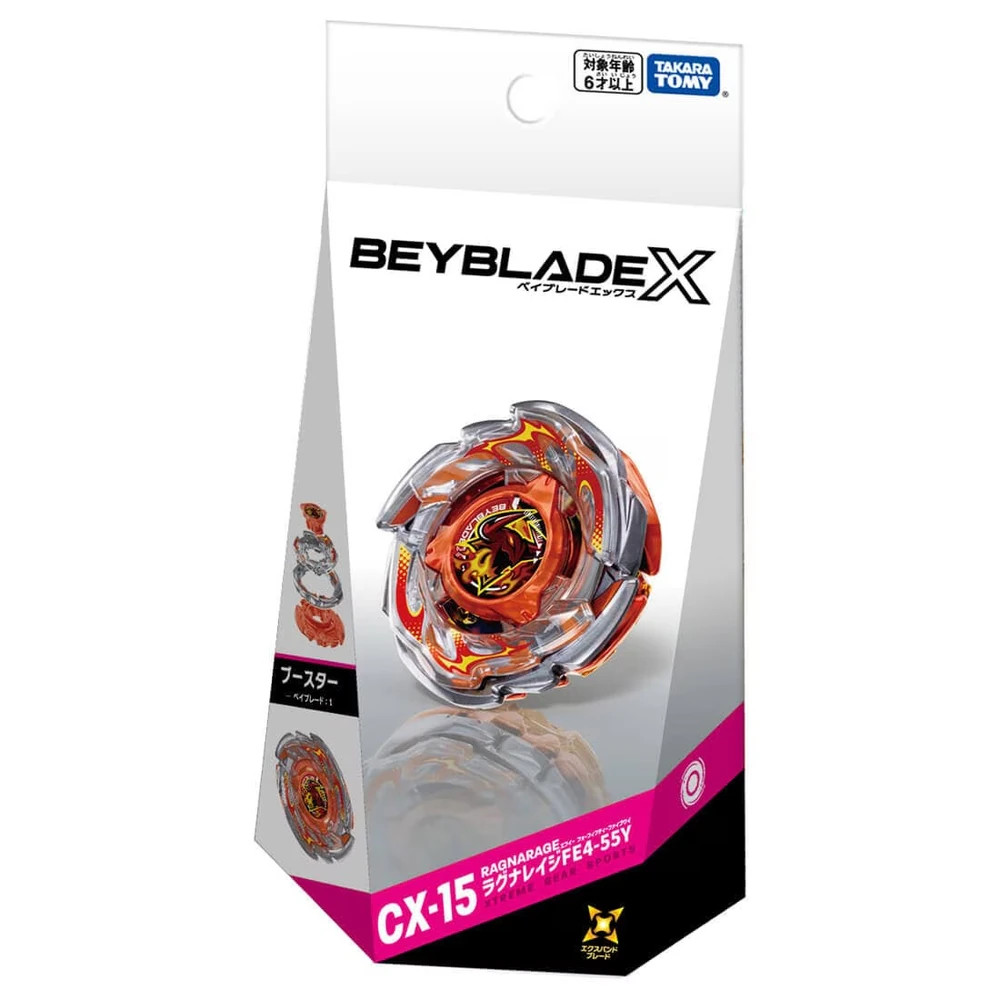 TAKARA TOMY Ragna Rage FE4-55Y Beyblade X Booster CX-15