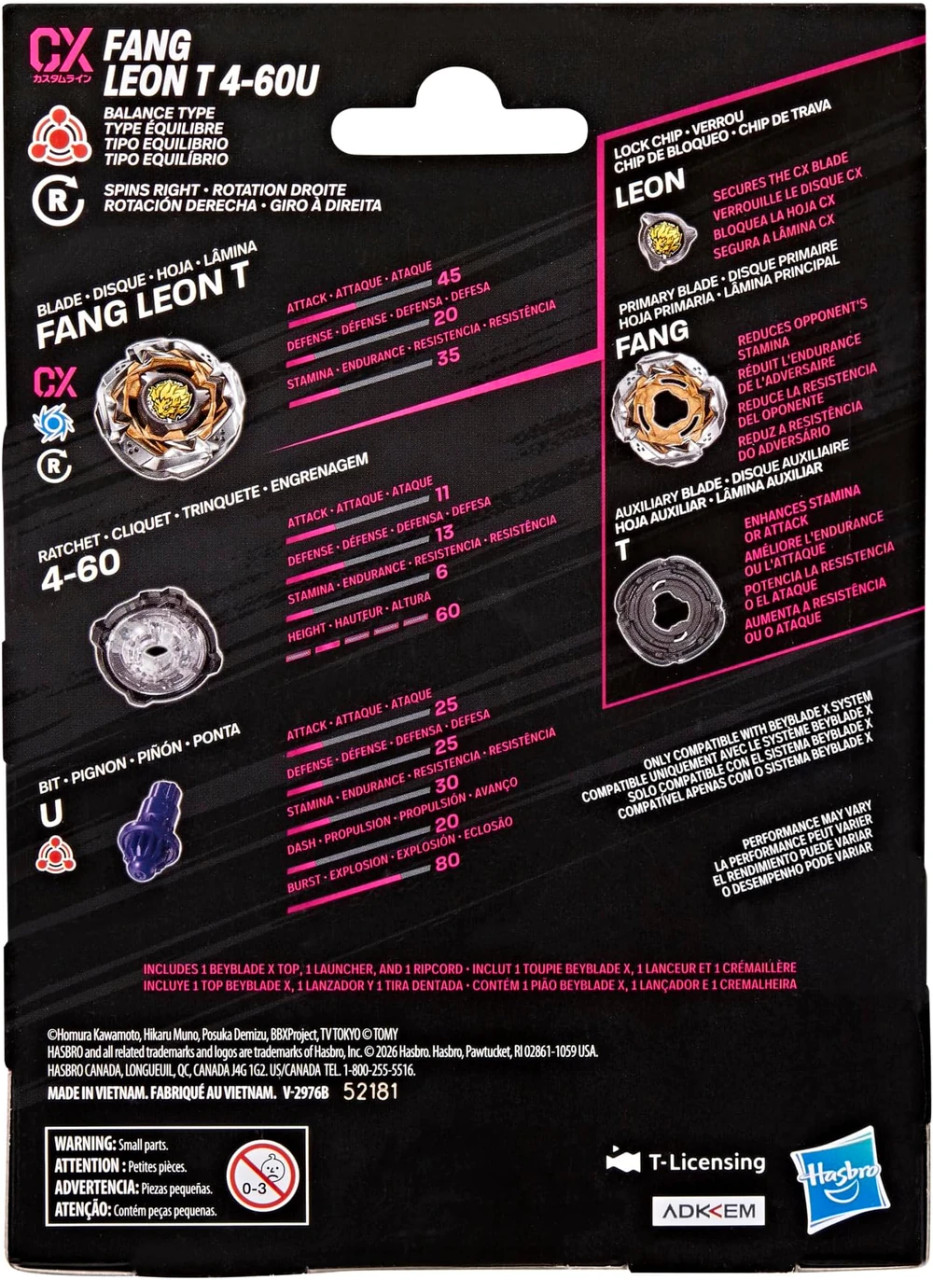 HASBRO Beyblade X Fang Leon T 4-60U G2748 - BeysAndBricks