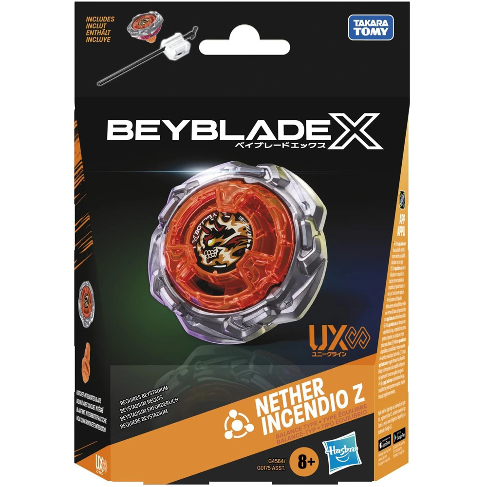 HASBRO Hells Nether Incendio Z Beyblade X Starter G4564 / UX-21