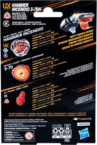 HASBRO Hells Hammer Incendio 3-70H Beyblade X Starter - BeysAndBricks