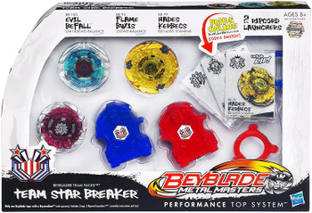 HASBRO Beyblade Metal Masters Team Star Breaker Set, 3-Bey Pack