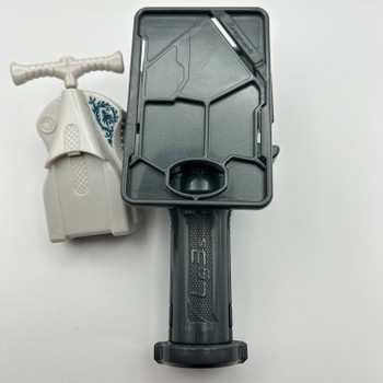 TAKARA TOMY Grey Launcher Grip BB-73 + Left Spin Launcher #7 [USED]