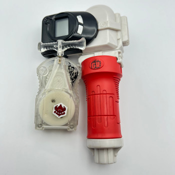 TAKARA TOMY Upgraded White Launcher Grip BB-15 + Clear Left Spin Launcher #4 [USED]