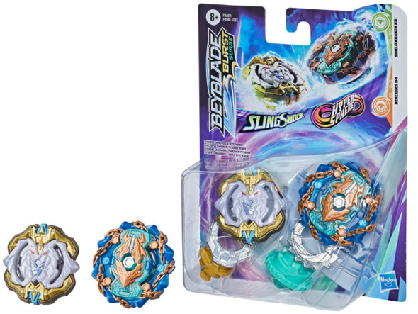 HASBRO Hercules H4 & Shield Kraken K5 Burst Surge Hypersphere SlingShock Beyblade Dual Pack F0607