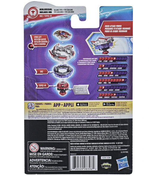 HASBRO Kolossal Helios H6 Burst Surge SpeedStorm Beyblade F0554