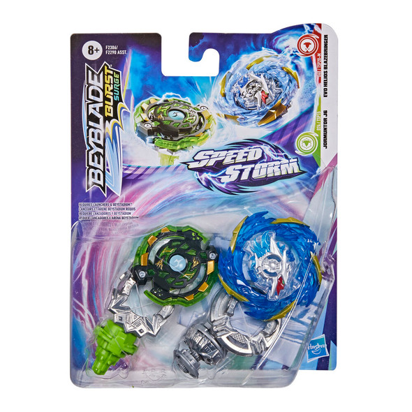 HASBRO Jormuntor J6 & Evo Helios Blazebringer Beyblade Burst Surge Dual Pack F2306