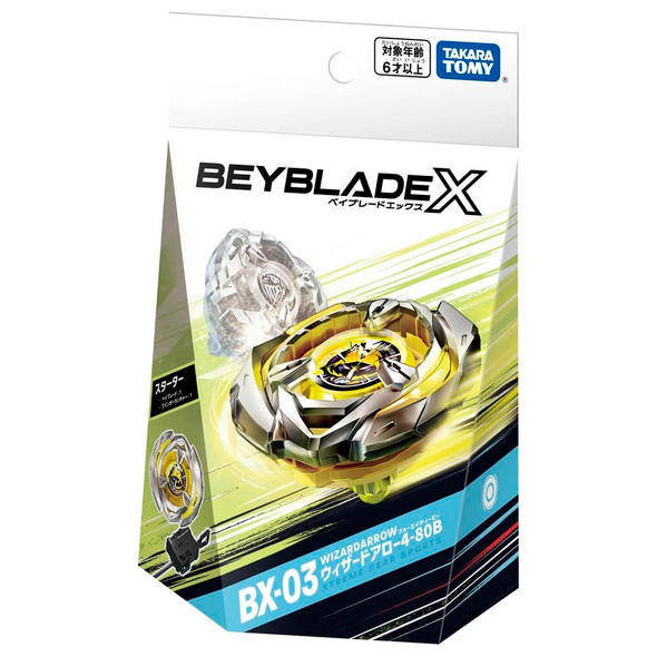 TAKARA TOMY Wizard Arrow 4-80B Beyblade X Starter BX-03