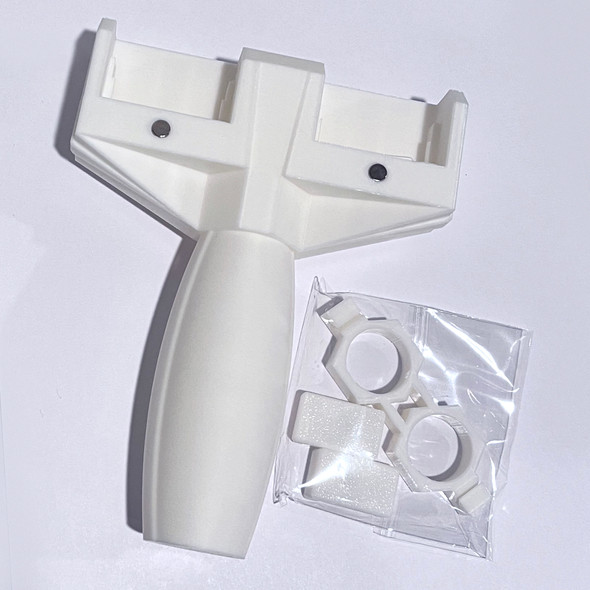 Custom Dual Metal Fusion Launcher Grip WHITE - LAUNCH 2 BEYS AT ONCE!